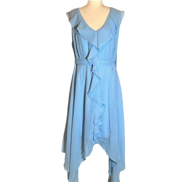 Emma & Michele Ruffle Trim Handkerchief Hem Dress. New With Tickets. Size  18W - Picture 1 of 7